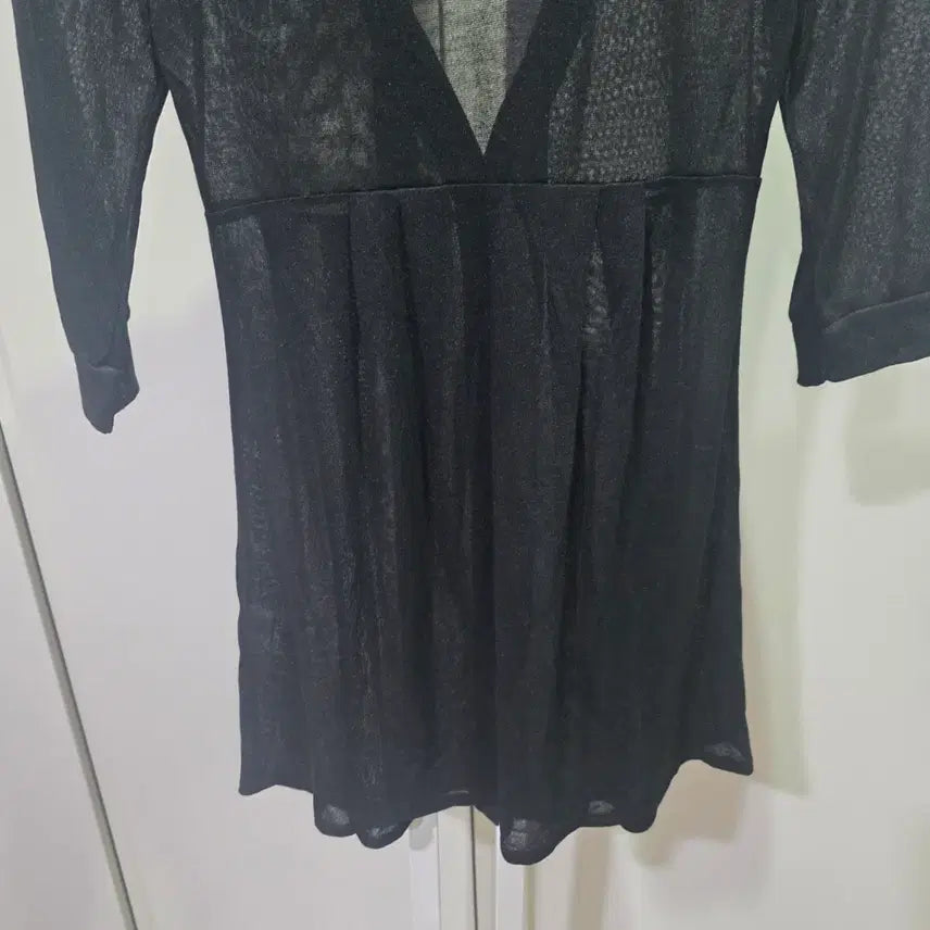 [BUNJANG] VIKI Black Sheer 3/4 Sleeve Cardigan / VIKI 비키 블랙 시스루 7부 소매 가디건