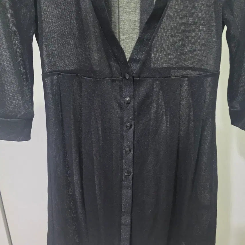 [BUNJANG] VIKI Black Sheer 3/4 Sleeve Cardigan / VIKI 비키 블랙 시스루 7부 소매 가디건