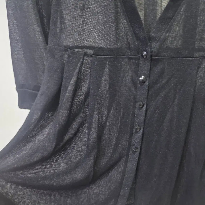 [BUNJANG] VIKI Black Sheer 3/4 Sleeve Cardigan / VIKI 비키 블랙 시스루 7부 소매 가디건