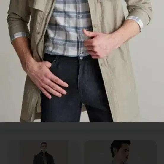 [BUNJANG] AQUOS Blue Lounge Long Jacket / 에이쿼스 블루 라운지 롱 자켓 100