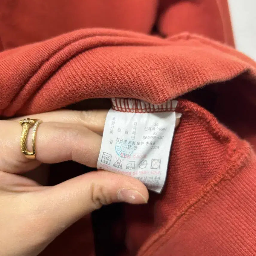 [BUNJANG] Lacoste Red Brown Hoodie Zip-up (M) / 라코스테 레드 브라운 후드집업 M
