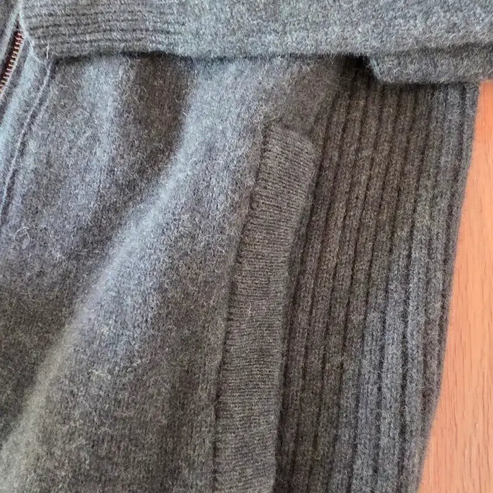 [BUNJANG] OLZEN Zip-Up Knit Cardigan Green (Size 95) / 올젠 집업 니트 가디건 그린 95