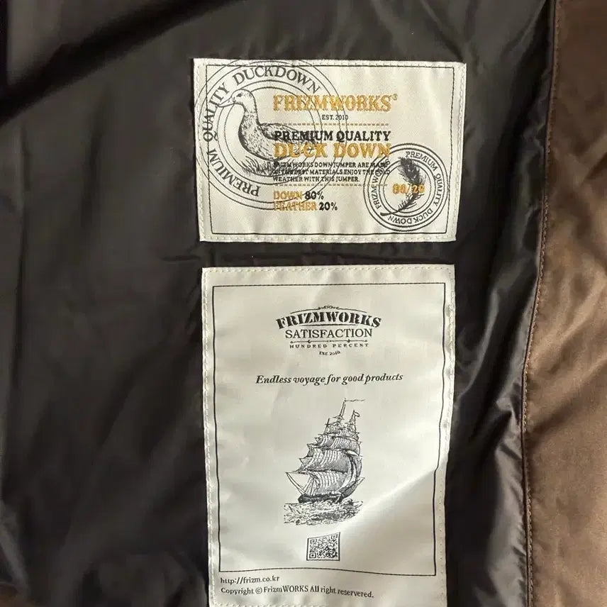 [BUNJANG] Prism Works Mountain Duck Down Jacket Brown / [XL] 프리즘웍스 마운틴 덕 다운 브라운 새상품