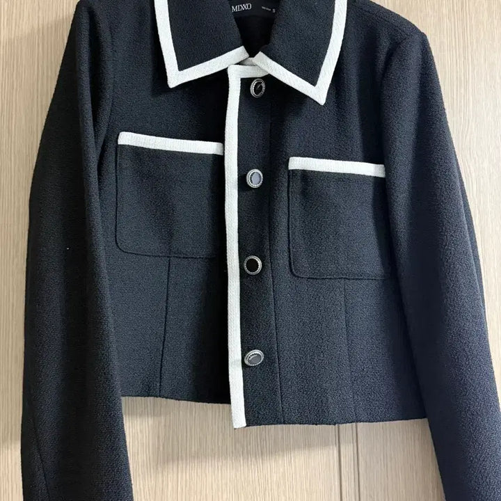 [BUNJANG] Mixxo Black Tweed Jacket (Size S) / 미쏘 블랙 트위드 자켓 S