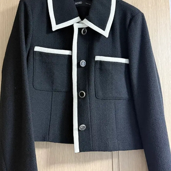 [BUNJANG] Mixxo Black Tweed Jacket (Size S) / 미쏘 블랙 트위드 자켓 S