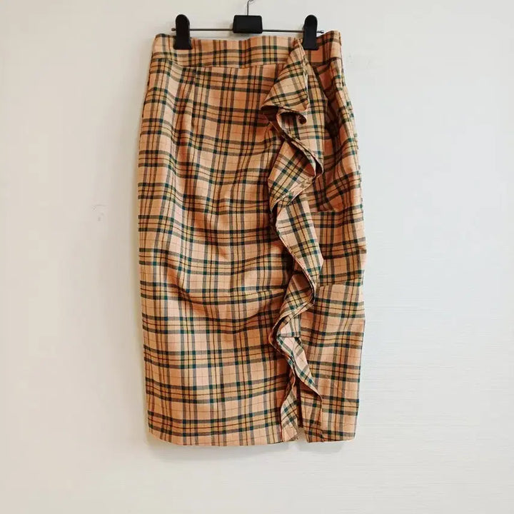 [BUNJANG] her&amp;she Check Frill Midi Skirt / her&amp;she 체크프릴 스커트 판매합니다
