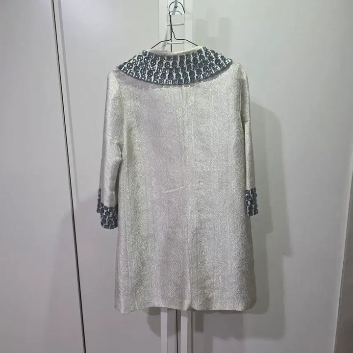 [BUNJANG] Cubic Embellished Double Button Coat / 큐빅 장식 더블 버튼 코트