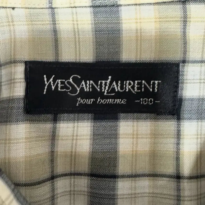 [BUNJANG] YSL Yves Saint Laurent Checkered Short Sleeve Shirt / YSL 입생로랑 체크 반팔 셔츠