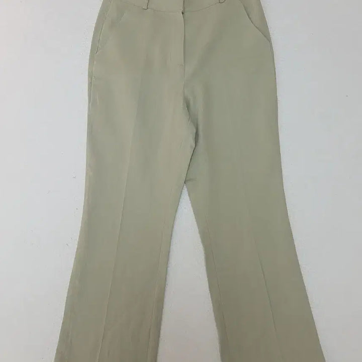 [BUNJANG] Come Here Linen Bootcut Slacks (Light Khaki) - Size S / come here 컴히얼 부츠컷 린넨 슬랙스 연카키 S사이즈