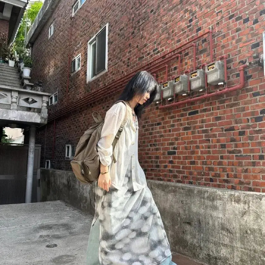 [BUNJANG] Shinsegye Summer Two-Way Cardigan Linen Ivory Vintage / 신시 여름 투웨이 가디건 린넨 아이보리 아오이유우 모리걸 빈티지
