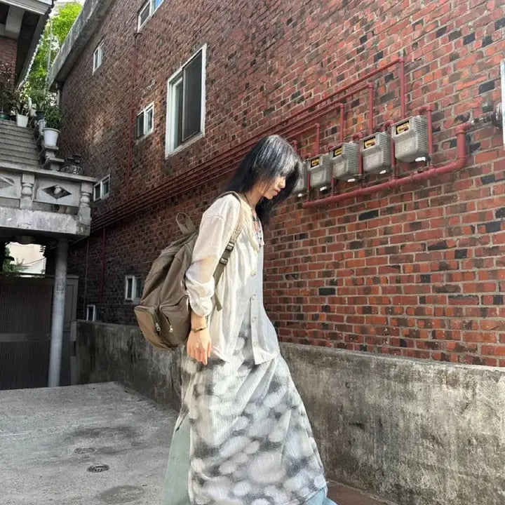 [BUNJANG] Shinsegye Summer Two-Way Cardigan Linen Ivory Vintage / 신시 여름 투웨이 가디건 린넨 아이보리 아오이유우 모리걸 빈티지