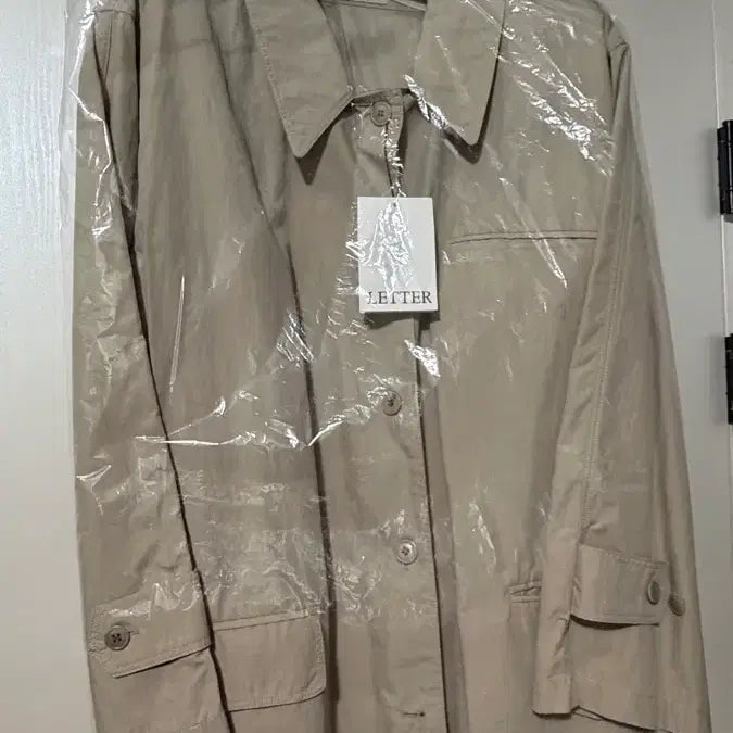 [BUNJANG] Shop Letter Utility Washed Coat / 샵레터 Utility washed coat (taupe)