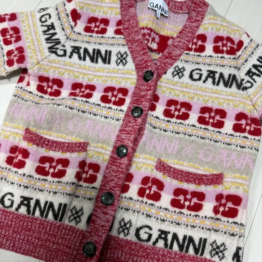 [BUNJANG] GANNI Pattern Knit Cardigan / GANNI 가니 패턴 니트 가디건M