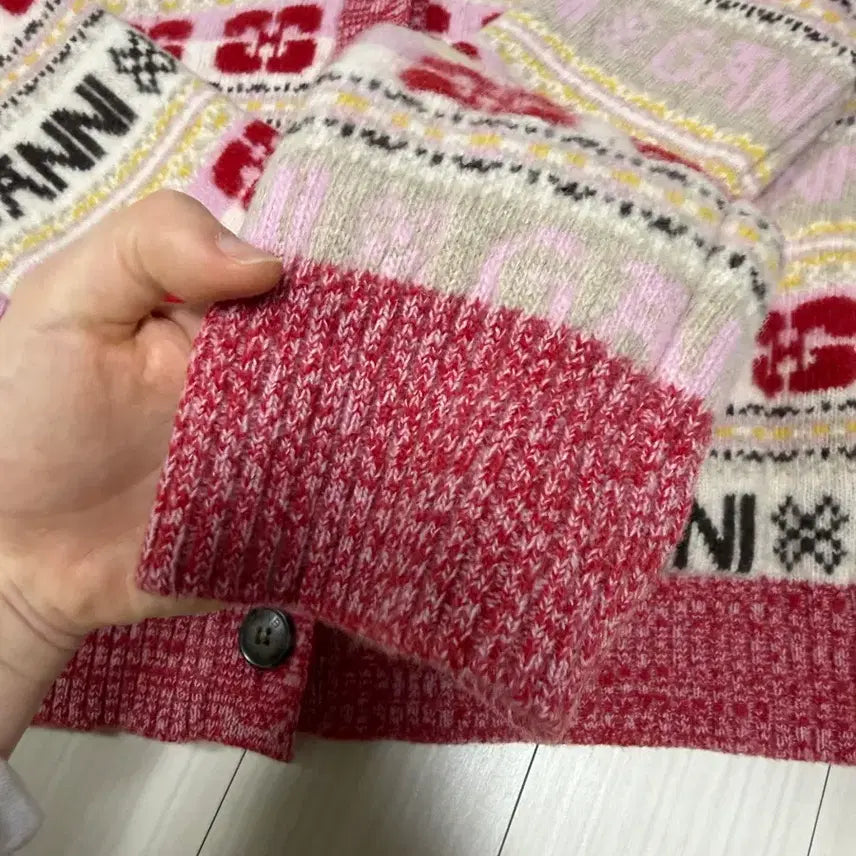 [BUNJANG] GANNI Pattern Knit Cardigan / GANNI 가니 패턴 니트 가디건M
