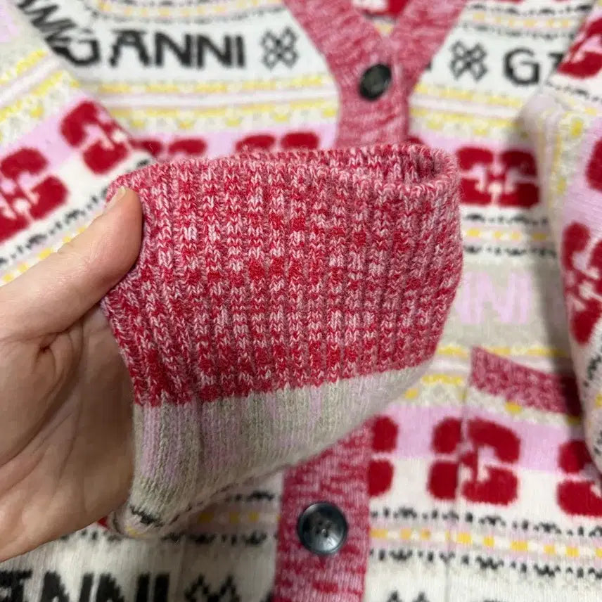 [BUNJANG] GANNI Pattern Knit Cardigan / GANNI 가니 패턴 니트 가디건M