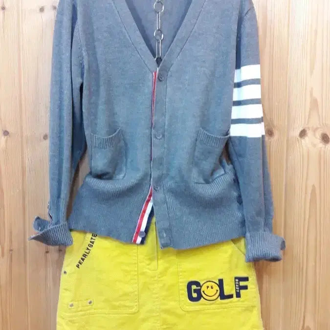 [SOLD OUT] 스티치 배색 니트 가디건 ( 새상품 )