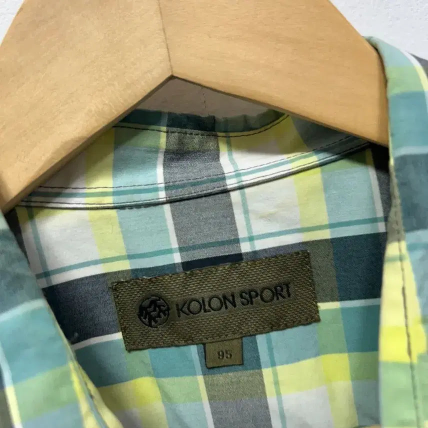 [BUNJANG] Kolon Sport Checkered Short Sleeve Shirt - M / 코오롱스포츠 체크 반팔 셔츠 M