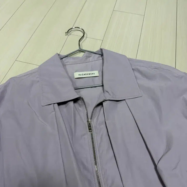 [BUNJANG] The Cashmere Lavender Zip-up Shirt / 더캐시미어 라벤더색 집업 셔츠