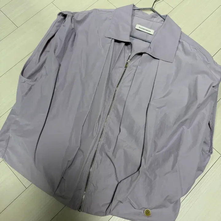 [BUNJANG] The Cashmere Lavender Zip-up Shirt / 더캐시미어 라벤더색 집업 셔츠