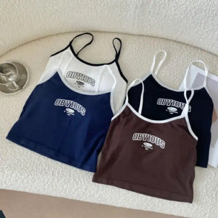 [BUNJANG] Obvious Navy Logo String Tank Top / [새상품]Obvious 네이비 로고 끈 나시