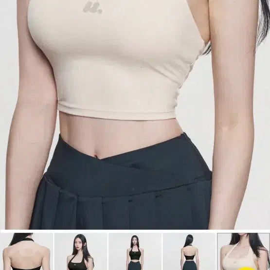 [SOLD OUT] 몽피치 홀터넥 브라탑 - 블랙s