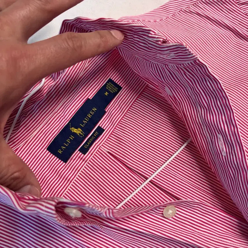 [BUNJANG] Polo Ralph Lauren Striped Shirt - Pink - Men&