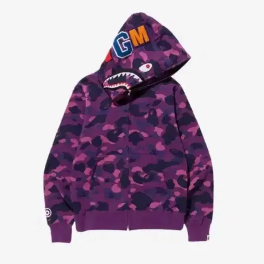 [BUNJANG] BAPE Shark Hoodie Purple XL / 베이프 샤크후드 보라 퍼플 XL