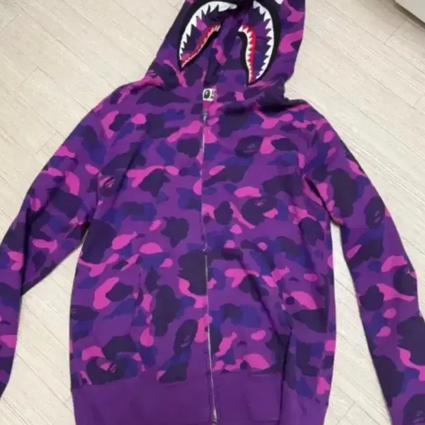 [BUNJANG] BAPE Shark Hoodie Purple XL / 베이프 샤크후드 보라 퍼플 XL