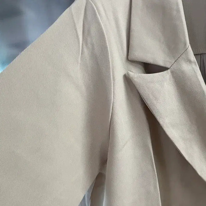 [BUNJANG] Beige Double Button Jacket / 베이지색 더블 버튼 자켓