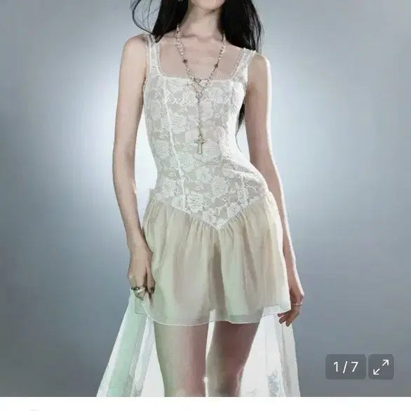 [BUNJANG] Sculpture Cats Slip Dress / sculpture kats slip dress ghost sheer