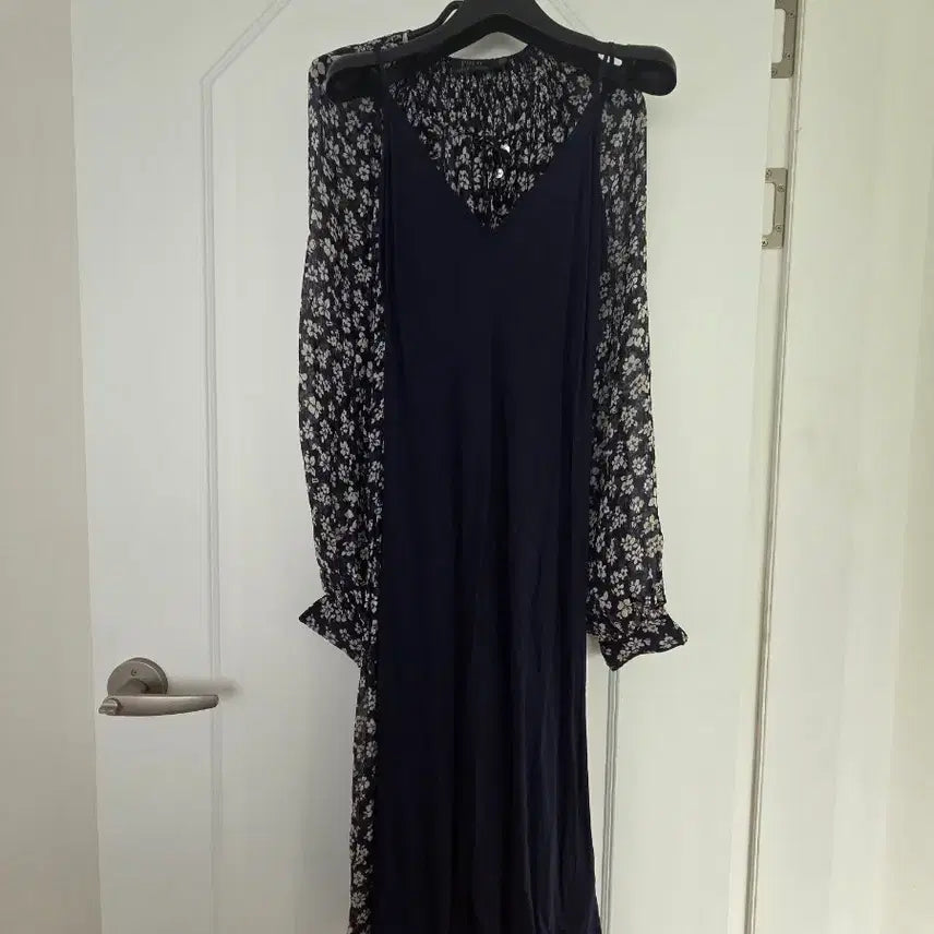 [BUNJANG] Polo Ralph Lauren Floral Long Dress / 폴로 랄프로렌 플로럴 롱원피스 네이비