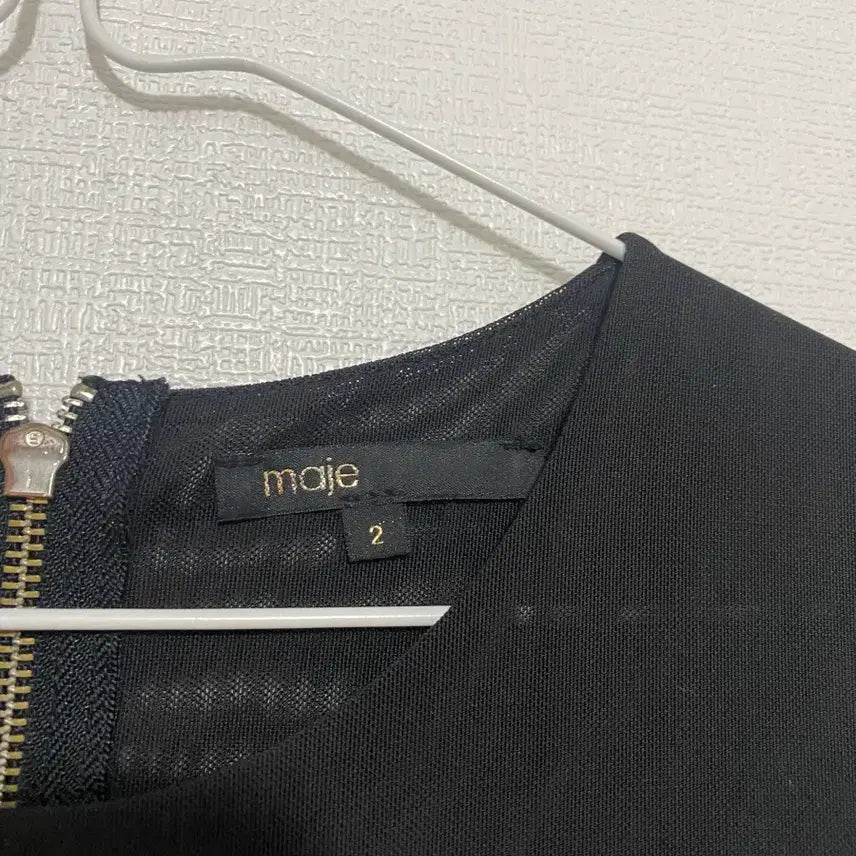 [BUNJANG] Maje Black Punching Detail Dress / 마쥬 블랙 펀칭 원피스