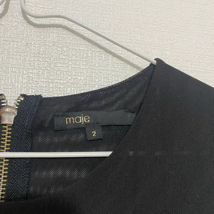 [BUNJANG] Maje Black Punching Detail Dress / 마쥬 블랙 펀칭 원피스
