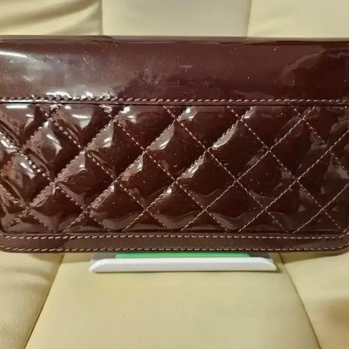 [BUNJANG] Burberry Quilted Burgundy Long Wallet / 버버리 퀼팅 버건디  장지갑