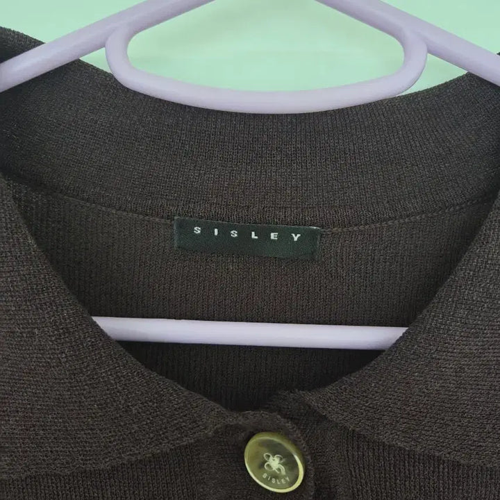 [BUNJANG] Sisley Brown Short Sleeve Knit Cardigan / 시스템 니트 &amp; 가디건