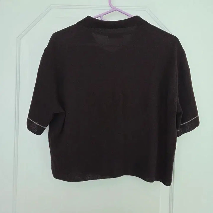 [BUNJANG] Sisley Brown Short Sleeve Knit Cardigan / 시스템 니트 &amp; 가디건