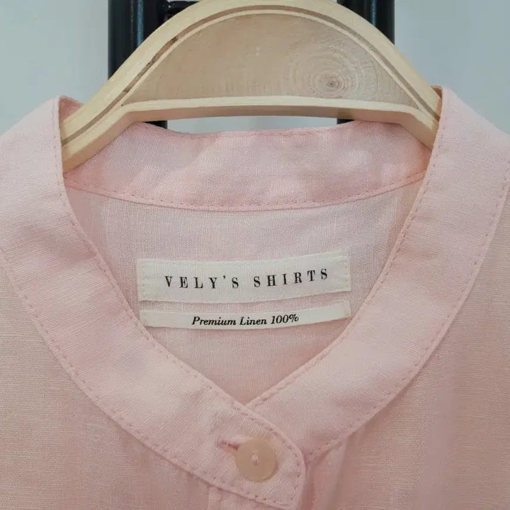 [BUNJANG] Imvely 100% Linen Collarless Shirt / 임블리 린넨100 노카라 셔츠 55사이즈