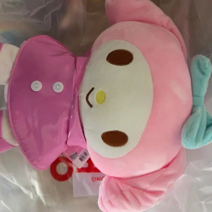[BUNJANG] Sanrio My Melody Pink Raincoat Plush / 산리오 마이멜로디 핑크 우비 인형