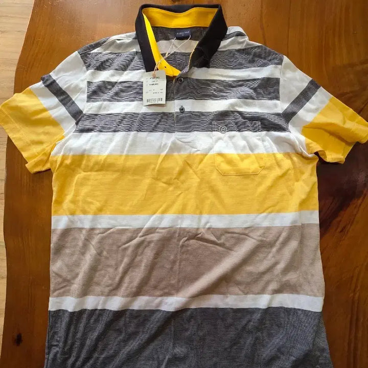 [BUNJANG] Parkland Striped Pocket Short-Sleeve T-Shirt / 파크랜드 반팔 100