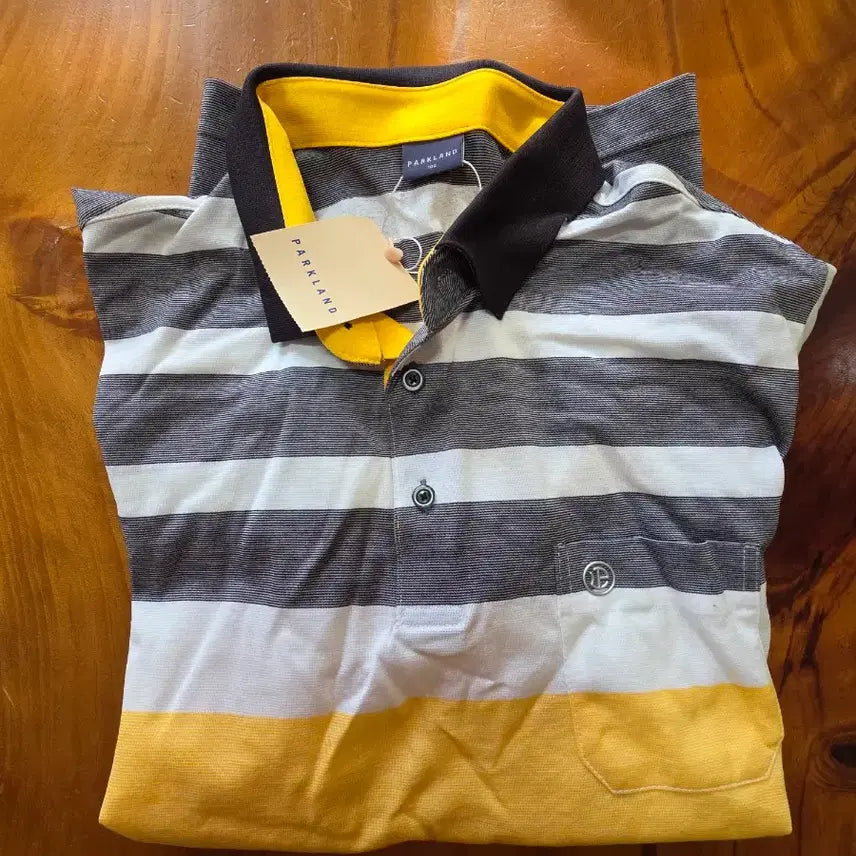 [BUNJANG] Parkland Striped Pocket Short-Sleeve T-Shirt / 파크랜드 반팔 100