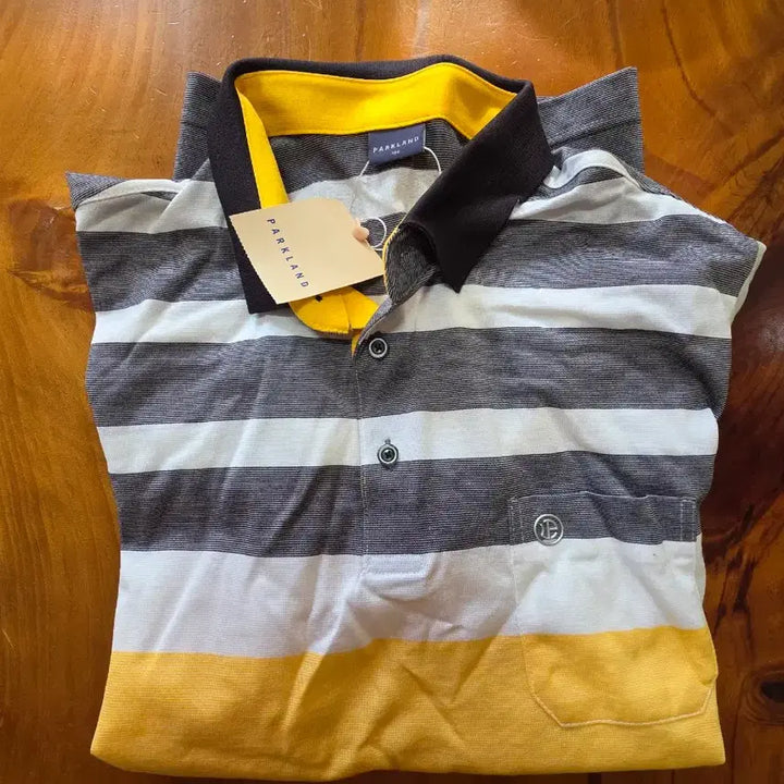 [BUNJANG] Parkland Striped Pocket Short-Sleeve T-Shirt / 파크랜드 반팔 100