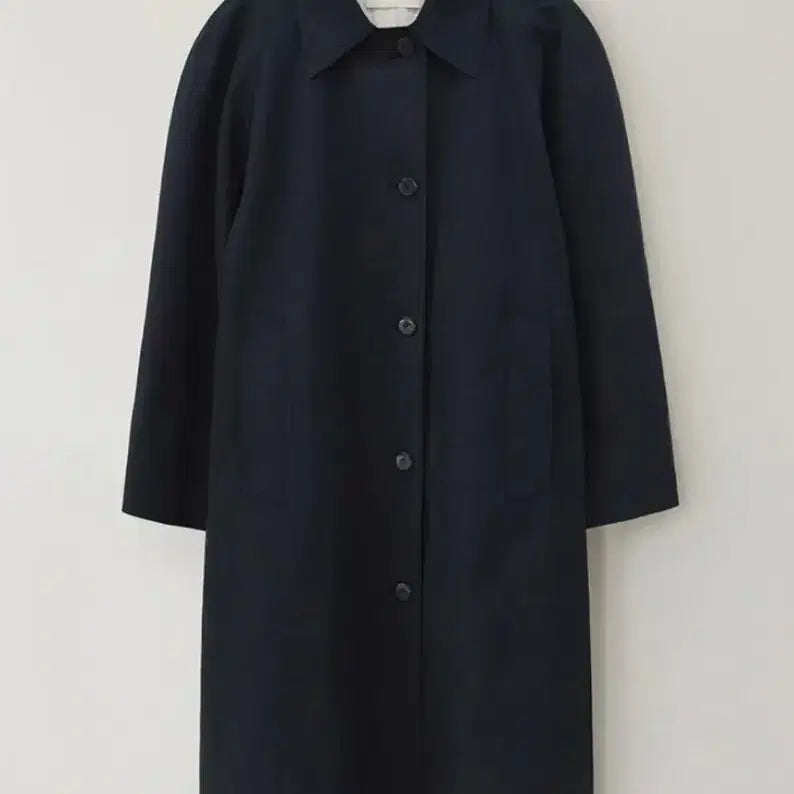 [BUNJANG] Nothing Written Volume Balmacaan Trench Coat / 낫띵리튼 Volume balmacaan trench (Dark navy)
