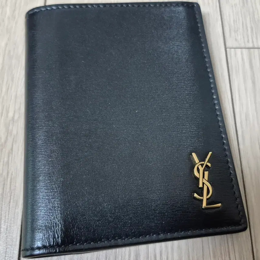 [BUNJANG] Saint Laurent Monogramme Cassandre Bi-fold Wallet Black / 생로랑 남성 반지갑