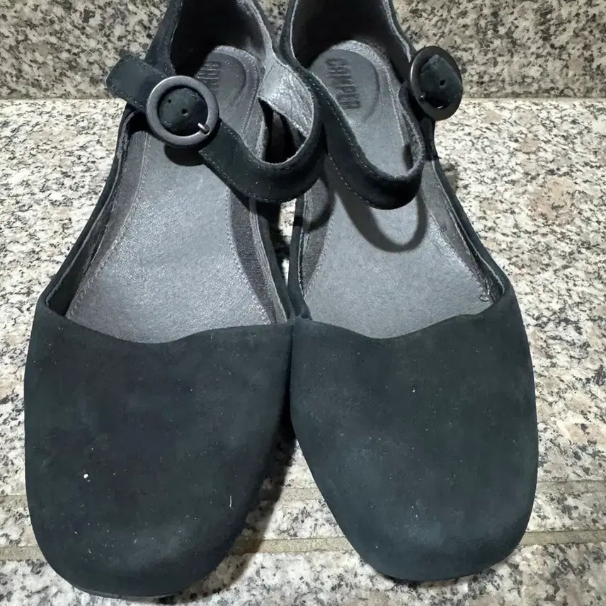 [BUNJANG] Camper Mary Jane Suede Flats Black 38 / 캠퍼 CAMPER 메리제인 38 플랫 245 스웨이드 블랙