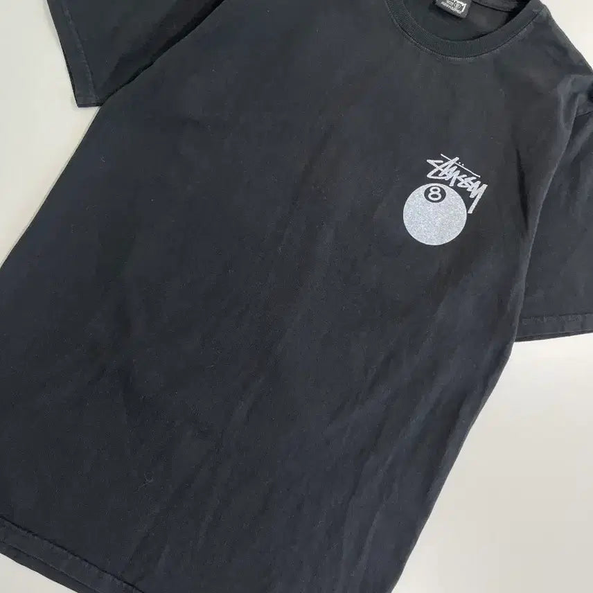 [BUNJANG] Stussy 8-Ball Pigment Dyed T-Shirt Black / [정품] 스투시 8볼 피그먼트 다이드 티셔츠 블랙 반팔티