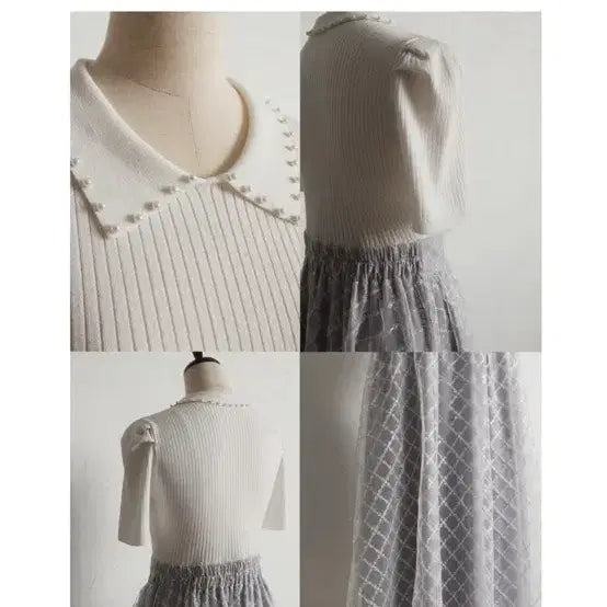 [BUNJANG] TOCCO Closet Pearl Knit Dress / 일본 tocco closet 진주 니트원피스 새상품