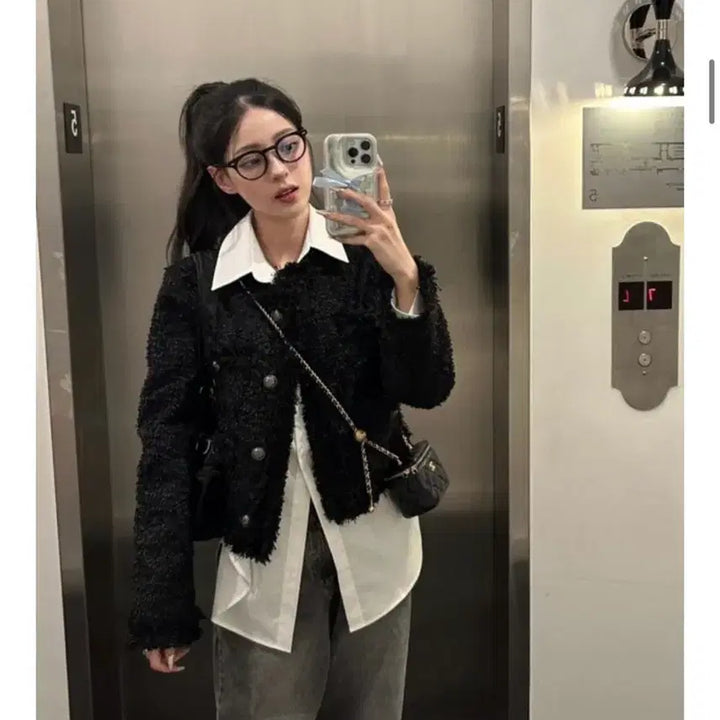[BUNJANG] Khaki Point Tweed Jacket / 카키포인트 트위드