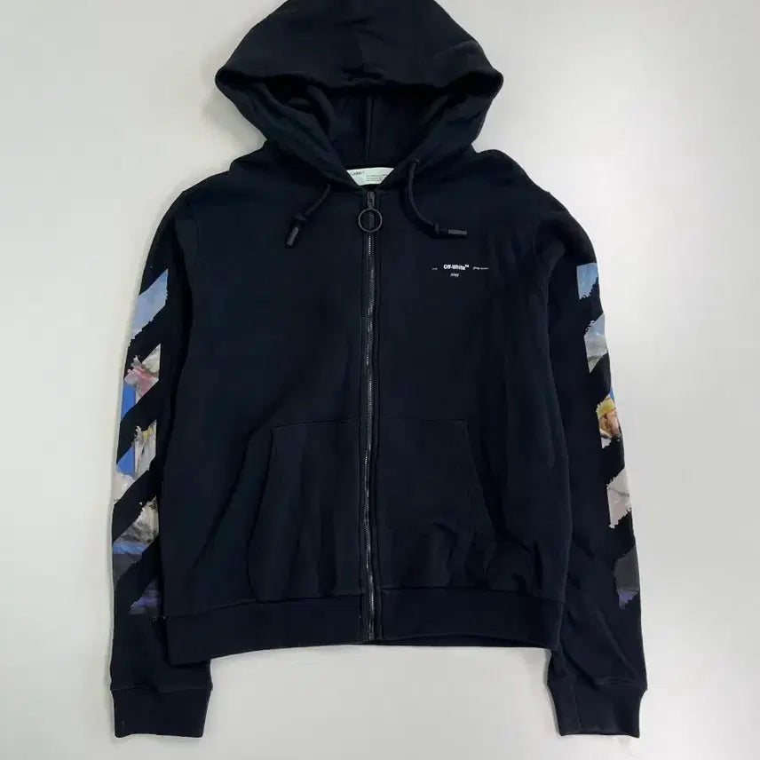 [BUNJANG] Off-White Oil Painting Print Hoodie Zip-Up / [정품] 오프화이트 유화 후드 집업