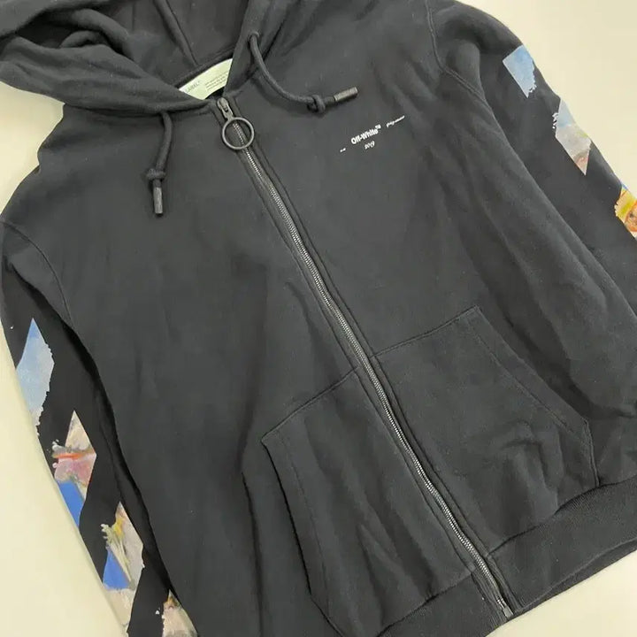 [BUNJANG] Off-White Oil Painting Print Hoodie Zip-Up / [정품] 오프화이트 유화 후드 집업