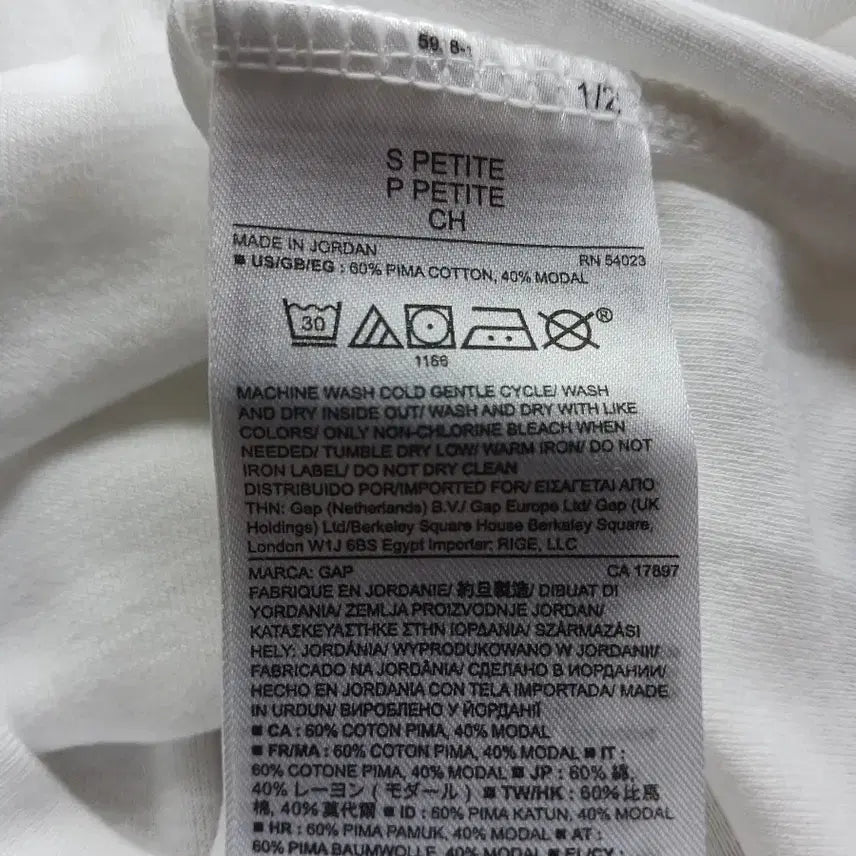 [BUNJANG] Gap Modern Boatneck T-Shirt White (New) / Gap의 모던 보트넥 티셔츠 S 화이트(새상품)